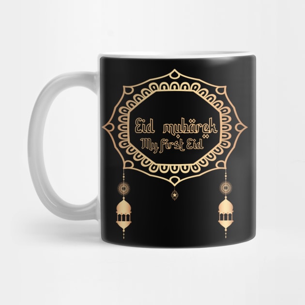 Eid mubarek my first eid cool, islamic holiday,for fathers, mothers, kids by Wa-DeSiGn-DZ